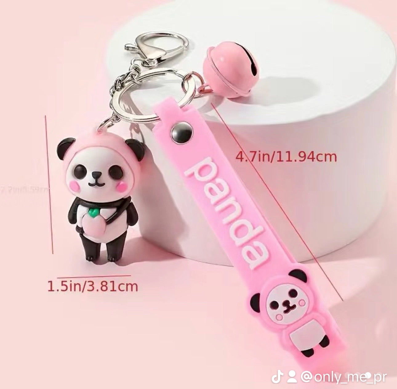 Panda Bears Keychain - Four Colors Available