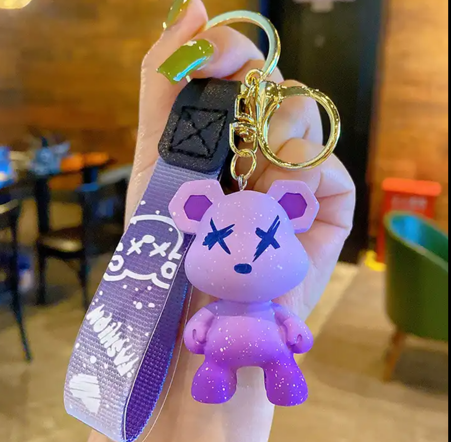 Cool Couple's Bear Keychain (Assorted Pastel colors available)