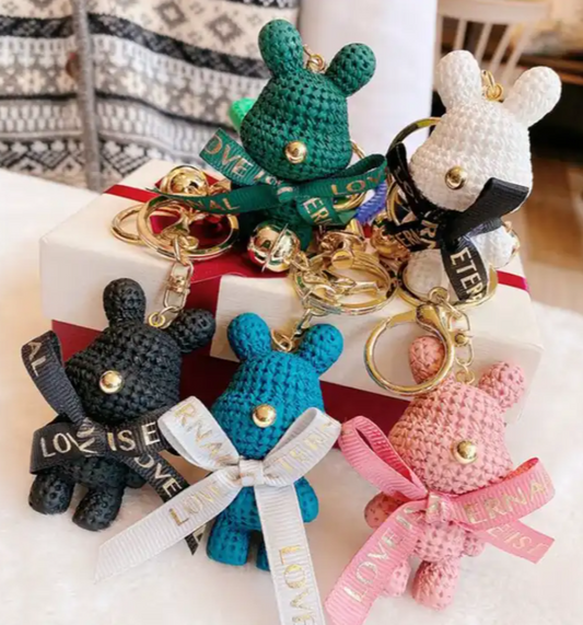 Resin Bunny Eternal Keychain (Assorted Colors) Perfect for Gifting!!!
