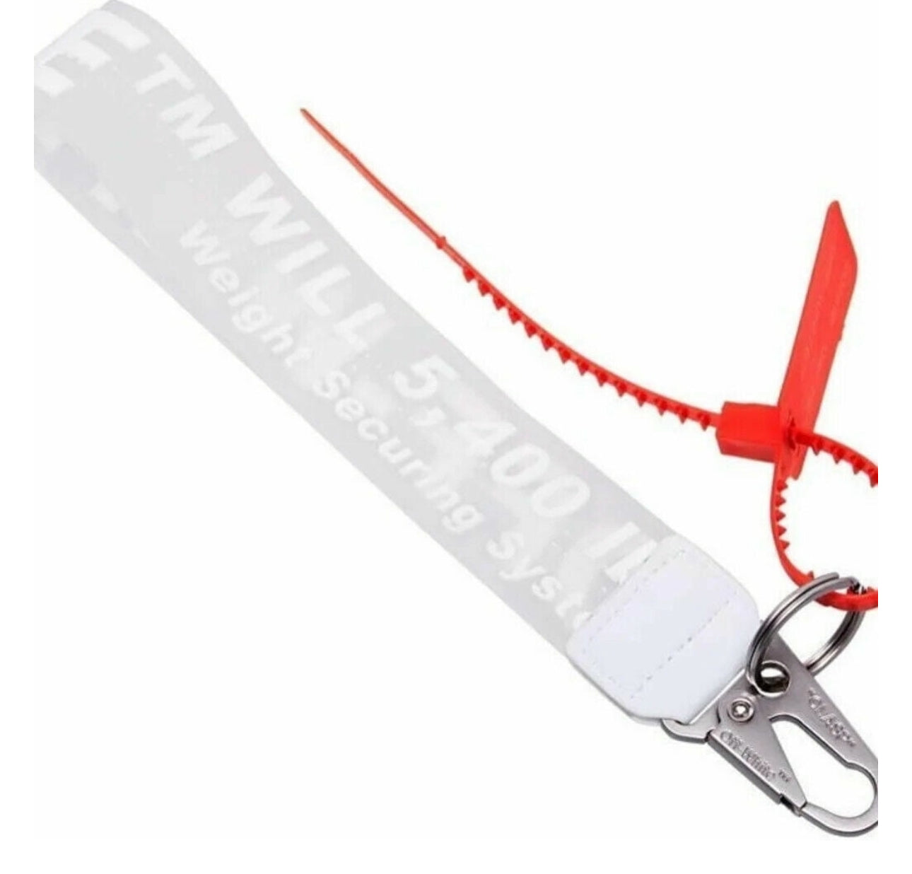 PVC Off Classic Keychain Wristlet Straps, Fashion Keychain Accessories for Women & Men