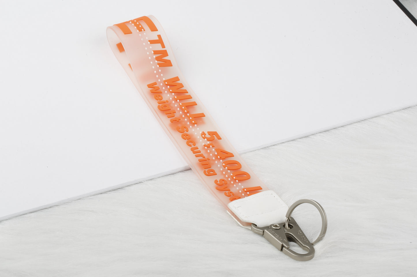 PVC Off Classic Keychain Wristlet Straps, Fashion Keychain Accessories for Women & Men