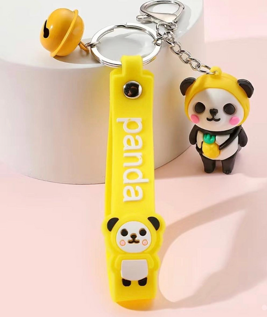 Panda Bears Keychain - Four Colors Available