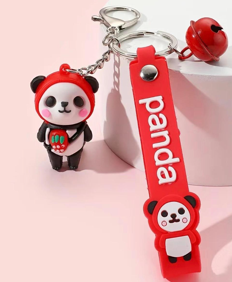 Panda Bears Keychain - Four Colors Available