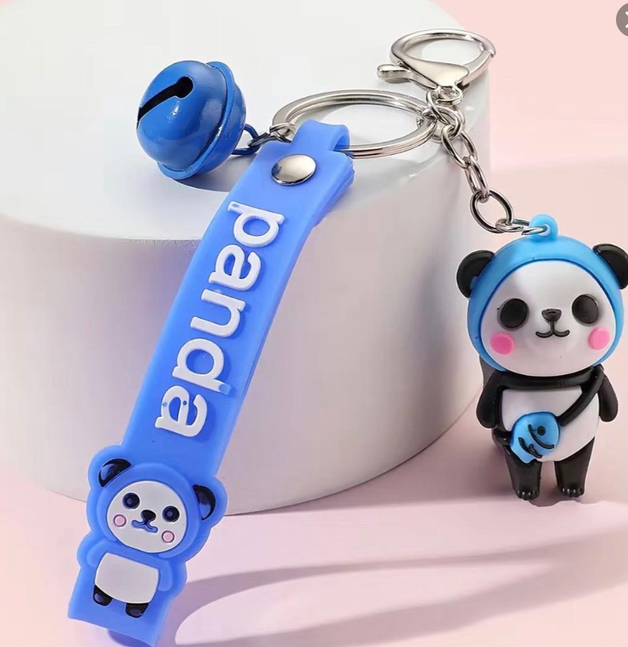 Panda Bears Keychain - Four Colors Available